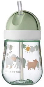 Biało-jasnozielony kubek dla dzieci z tritanu 300 ml Little farm – Mepal