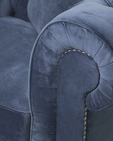 Fotel Chesterfield Classic Velvet Midnight 118x96x77cm