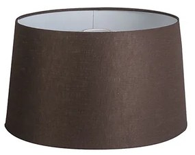 Abajur de linho castanho 35/30/18