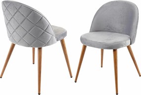 Krzesło do jadalni MCW-D53 (zestaw 2 sztuk), jasnoszary