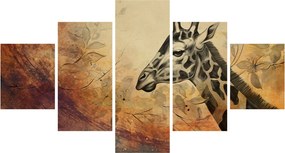 Obraz - Żyrafa, malarstwo (125x70 cm)