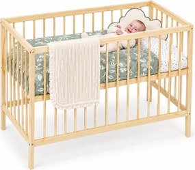 Sosnowe drewniane łóżeczko niemowlęce z materacem 60x120 A7-E23