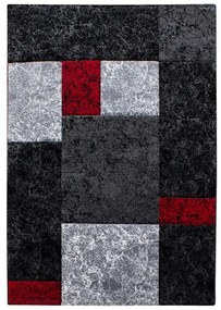 Dywan nowoczesny Hawaii 3D szaro-czarno-czerwony 200 cm x 290 cm