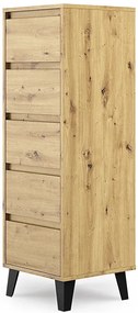 Wysoka nowoczesna komoda z szufladami dąb artisan E2-B92