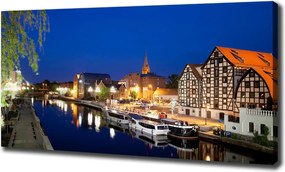Foto obraz na płótnie Bydgoszcz nocą
