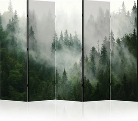 Parawan pokojowy 5-częściowy 225x172 Dwustronny dekoracyjny naturalistyczny skandynawski Mglisty Las Górski