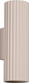Lampa Ścienna Minimalistyczny Karbon, Aluminium - 2 Źródło - L.6.5 X H.20 Cm - Taupe
