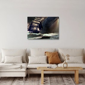 Obraz - Statek między klifami (70x50 cm)