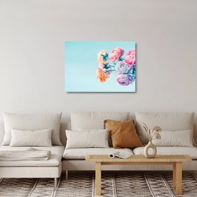 Obraz na szkle - Kwiaty w wazonie (70x50 cm)