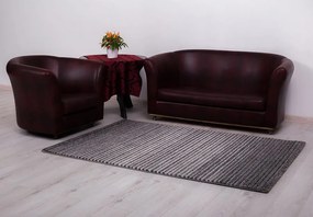 Dywan Mallorca Paseczki Biało-Czarne 120 cm x 170 cm