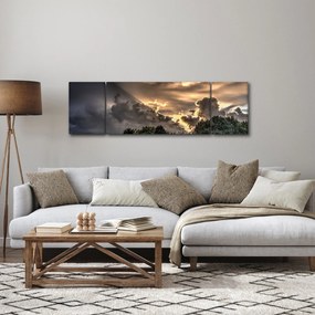 Obraz chmur i lasu (170x50 cm)