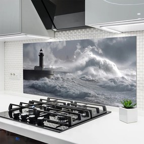 Szkło do Kuchni na Ścianę Klasyczna Latarnia Morska