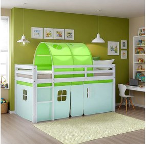 Łóżko piętrowe 90x200 cm Zielona Kabina