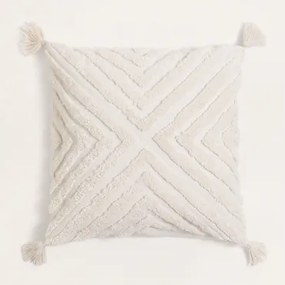 Kwadratowa Poduszka 45x45 Cm Z Bawełny Reik Biała - Sklum