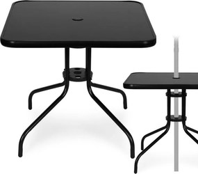 Stolik ogrodowy, balkonowy 80 cm Torello 073A, czarny, kwadratowy