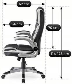 Czarny fotel obrotowy  P8-G53