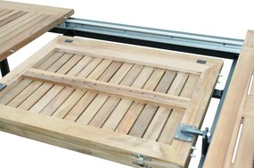 CONCEPT FSC® - stół rozkładany z blatem tekowym - Towar z drobną wadą (N592)