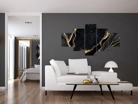 Obraz złotej abstrakcji (125x70 cm)