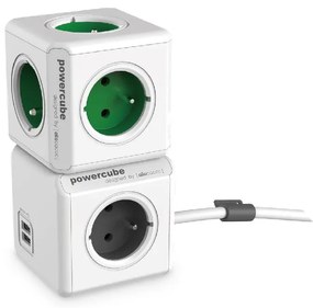 Rozgałęźnik do gniazdka 13 cm PowerCube Extended USB – Cubenest