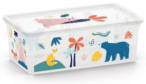 Biały plastikowy pojemnik dziecięcy 34x19x12 cm C Box Style – KIS