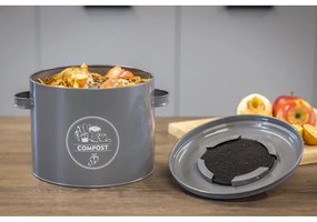 Szary pojemnik na odpadki organiczne 6,3 l Secret Du Potager – Esschert Design