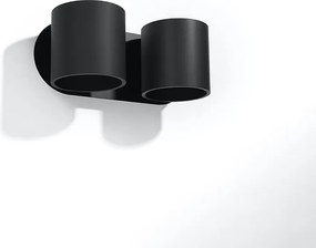 Kinkiety nowoczesny Celeris, aluminium - 2 źródło światła 4000K - L.26 x H.10 cm - czarny