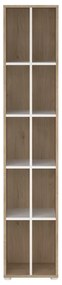 Biało-naturalny regał w dekorze dębu 41x205 cm Sign – Tvilum