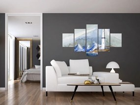 Obraz malowania latarni morskiej (125x70 cm)