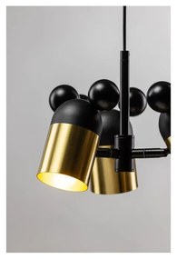 Lampa wisząca w czarno-złotym kolorze z metalowym kloszem Mouse II – GTV