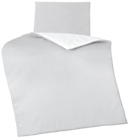 Bellatex Dziecięcy zestaw poduszki i kołdry Kratka szary, 75 x 100 cm, 42 x 32 cm