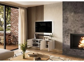 Biała szafka pod TV 138x45 cm Piana – Germania