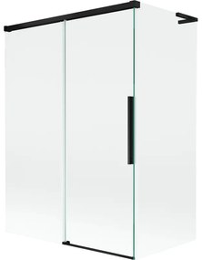 Mexen Rox L parawan nawannowy 2-skrzydłowy rozsuwany 120 + 70 x 150 cm, transparent, czarny - 8C9L-120-070-70-00