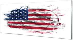 Szkło do Kuchni na Ścianę Amerykańskie Gwiazdy i Pasy