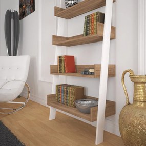 Biały regał w dekorze dębu 80x195 cm Only – Kalune Design