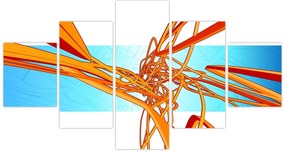 Obraz - Splecione linie, abstrakcja (125x70 cm)