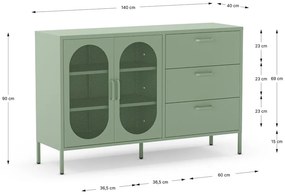 Miętowa komoda 140x90 cm Diora – Marckeric