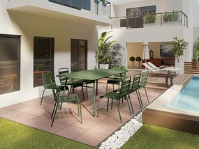 Metalowy stół ogrodowy dł. 200 cm - Khaki - MIRMANDE od MYLIA