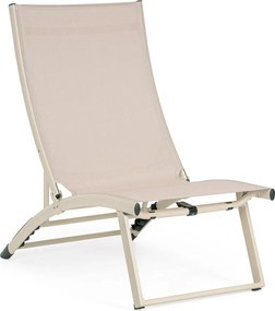 Beżowy metalowy leżak ogrodowy Taylor – Bizzotto