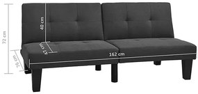 Rozkładana ciemnoszara sofa - Iluna 3X