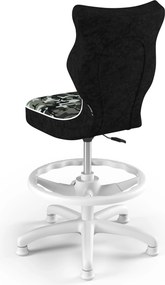 Krzesło dziecięce z wzorami i podnóżkiem Petit White rozmiar 4 (133-159 cm)