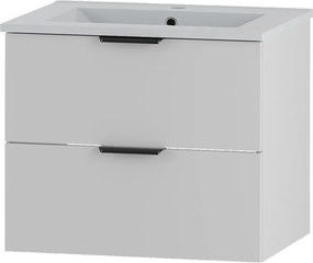 Biały Zestaw do Łazienki 60cm Szafka z Umywalką Pile