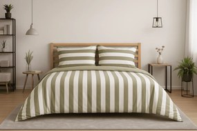 PrzytulneMieszkanie.pl PrzytulneMieszkanie.pl Bawełniana pościel STRIPES biało-zielona Rozmiar pościeli: 70 x 90 cm | 140 x 200 cm
