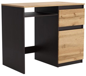 Biurko komputerowe młodzieżowe szkolne 90 cm REMI1 Wenge/Dąb Wotan