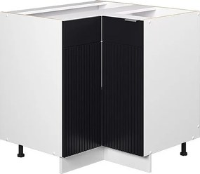 Szafka narożna czarne paski 80.5x51.6x82 fame-line