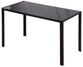 HOMCOM Stół jadalniany kuchenny nowoczesny design 120x60x75 cm czarny do salonu lub kuchni | Aosom PL