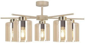 Lampa sufitowa bezowa z beżowym stelażem N9-T04