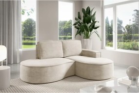 Narożnik MOLLY Prawostronny bez funkcji spania, wolnostojący tkanina CURIO 09 Beżowy