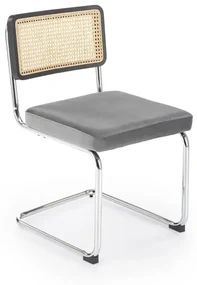 Krzesło K504 VELVET szare HALMAR