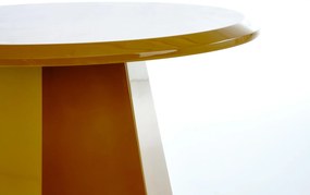 LOCA Ława Stolik kawowy Musztardowy Lakierowany Geometryczny Okrągły