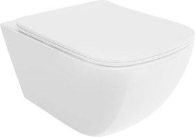 Mexen Timo miska wc Rimless Tornado z deską wolnoopadającą slim, duroplast, biała połysk - 30650200T